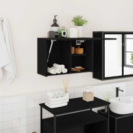 Bad-Wandschrank Schwarz...