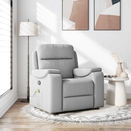 Massagesessel Wolkengrau Stoff