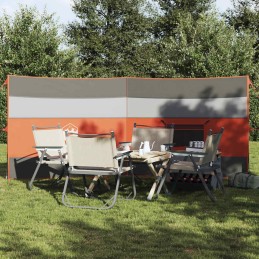 Camping-Windschutz Grau und...