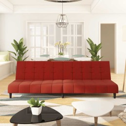 Schlafsofa 2-Sitzer Weinrot...