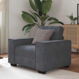 Sessel Dunkelgrau 60 cm Samt