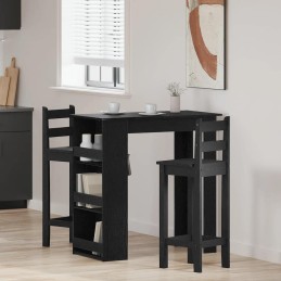 Bartisch mit Regal Schwarz...