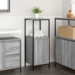 Badschrank mit Regalen Grau...