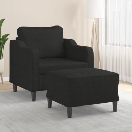 Sessel mit Hocker Schwarz...