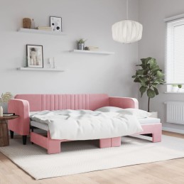 Tagesbett Ausziehbar Rosa...