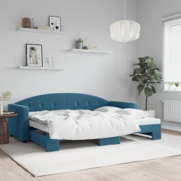 Tagesbett Ausziehbar Blau...