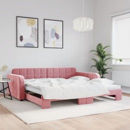 Tagesbett Ausziehbar Rosa...