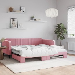 Tagesbett Ausziehbar Rosa...