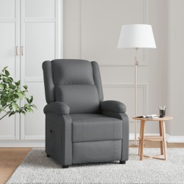 Relaxsessel Grau Kunstleder