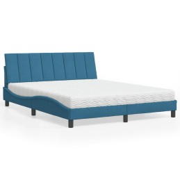 Bett mit Matratze Blau...