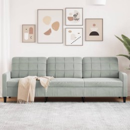 3-Sitzer-Sofa Hellgrau 210...