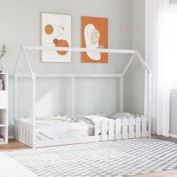 Kinderbett Hausbett Weiß...