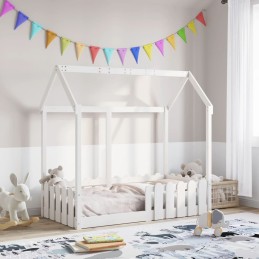 Kinderbett Hausbett Weiß...