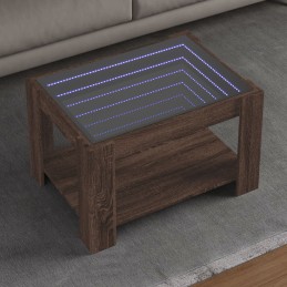 LED-Couchtisch Braun...