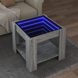 LED-Couchtisch Grau Sonoma...