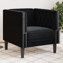 Chesterfield-Sessel Schwarz...