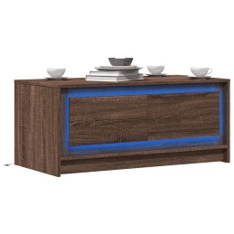 LED-Couchtisch Braun...