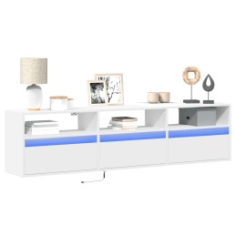TV-Wandschrank mit LED Weiß...