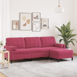 3-Sitzer-Sofa mit Hocker...