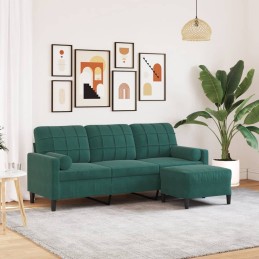 3-Sitzer-Sofa mit Hocker...