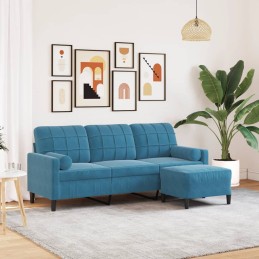 3-Sitzer-Sofa mit Hocker...