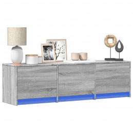 TV-Schrank LED Grau Sonoma...