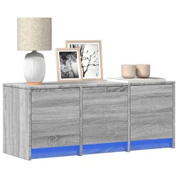 TV-Schrank LED Grau Sonoma...