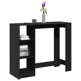 Bartisch mit Regal Schwarz...