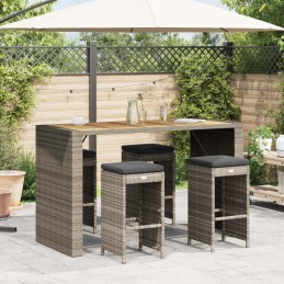 Garten-Barhocker mit Kissen...