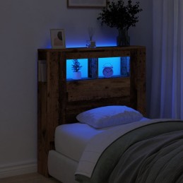 LED-Kopfteil Altholz-Optik...