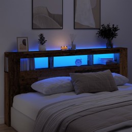LED-Kopfteil Altholz-Optik...