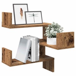 Wand-Eckregal Altholz-Optik...