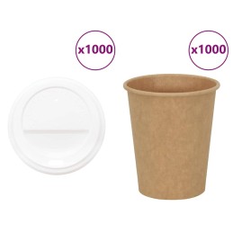 Pappbecher mit Deckeln 1000...