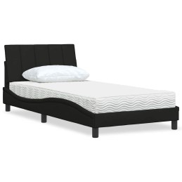 Bett mit Matratze Schwarz...