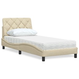 Bett mit Matratze Creme...