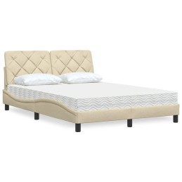 Bett mit Matratze Creme...