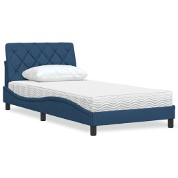 Bett mit Matratze Blau...