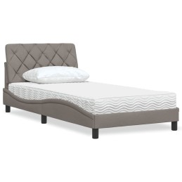 Bett mit Matratze Taupe...