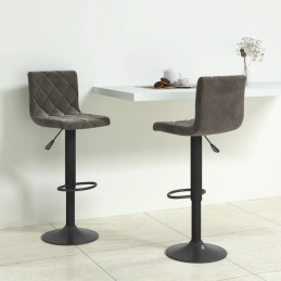 Barhocker 2 Stk. Dunkelgrau...