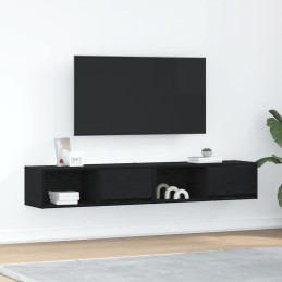 TV-Schränke 2 Stk. Schwarz...