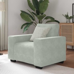 Sessel Hellgrau 60 cm Samt
