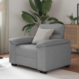 Sessel Hellgrau 60 cm Stoff
