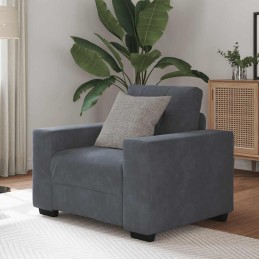 Sessel Dunkelgrau 60 cm Samt
