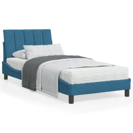 Bett mit Matratze Blau...