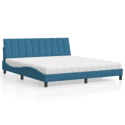 Bett mit Matratze Blau...