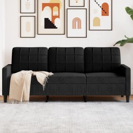 3-Sitzer-Sofa Schwarz 180...