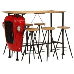 7-tlg. Bar-Set Massivholz...