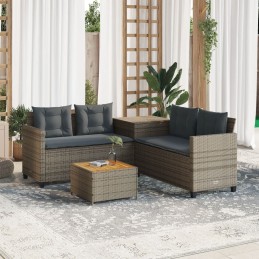 Gartensofa in L-Form mit...
