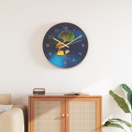 Wanduhr Golden und Blau...