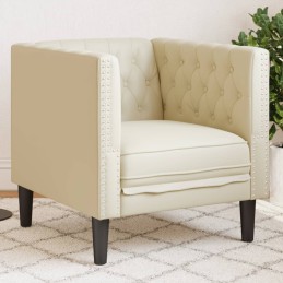 Chesterfield-Sessel Creme...